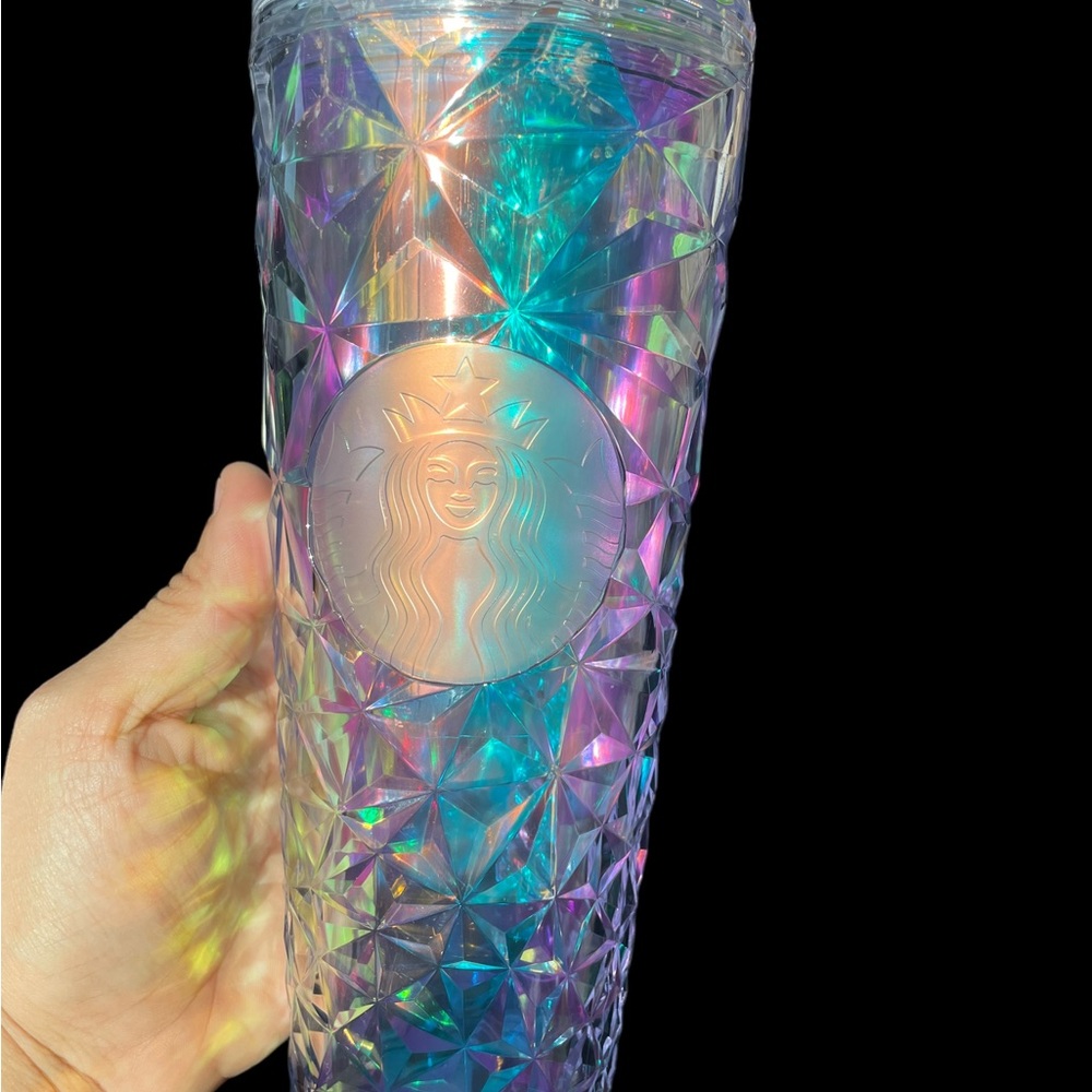 Starbucks Christmas Holiday 2023 White Clear Diamond Prism Crystal Venti cup - Picture 3 of 4